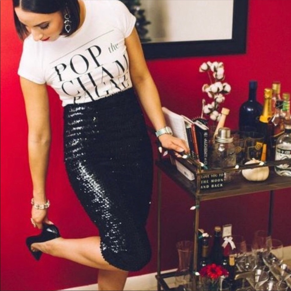 Pop the champagne t shirt small